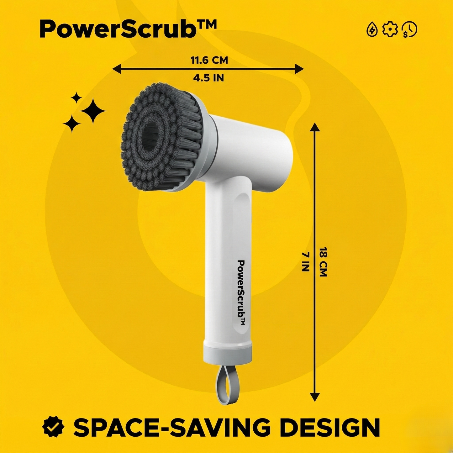 PowerScrub™ – Cordless Electric Spin Cleaner (3 Brush Heads)