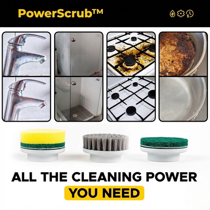 PowerScrub™ – Cordless Electric Spin Cleaner (3 Brush Heads)